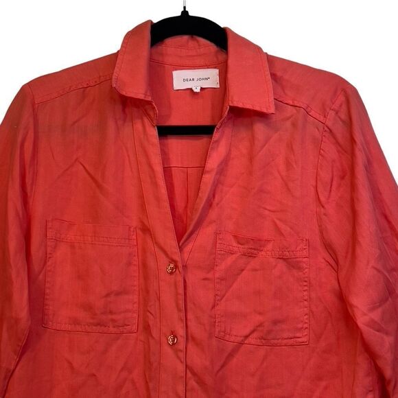 Dear John Avery Button Front Shirt Dress Paprika Small 100% Tencel 
TDR5011T3PPR - Picture 4 of 16
